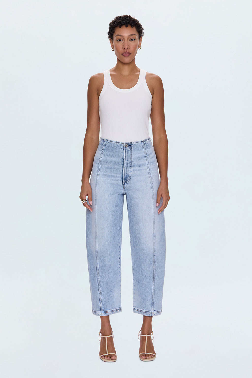 Pistola- Blair High Rise Seamed Barrel Jean- Pristine