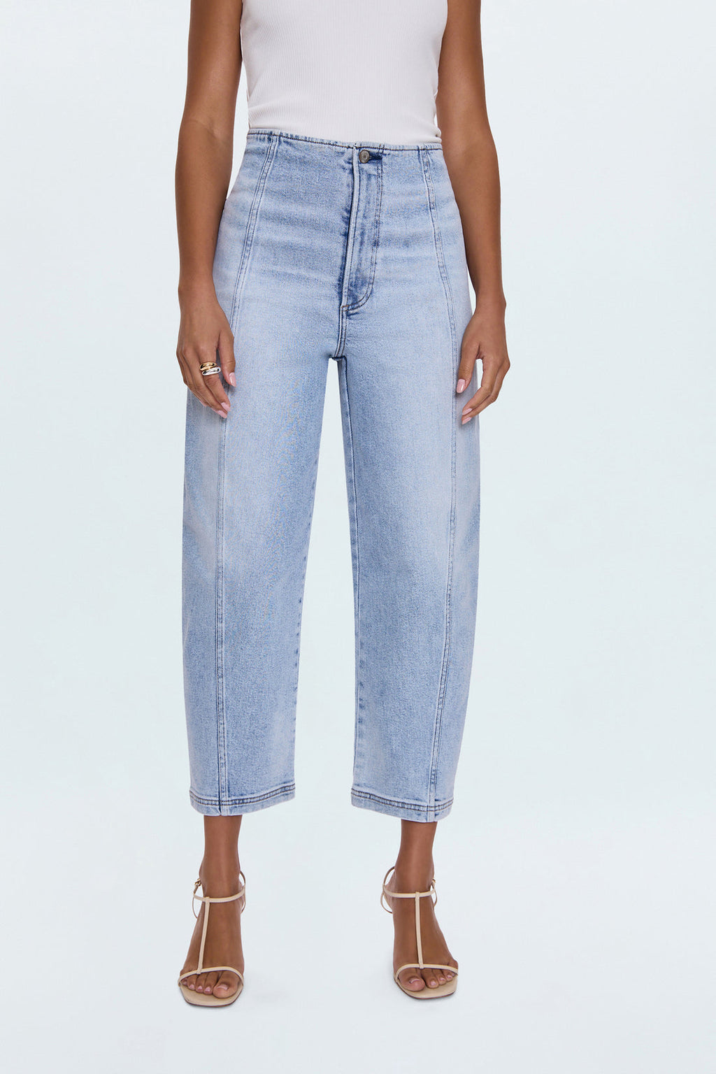 Pistola- Blair High Rise Seamed Barrel Jean- Pristine