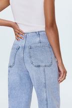 Pistola- Blair High Rise Seamed Barrel Jean- Pristine