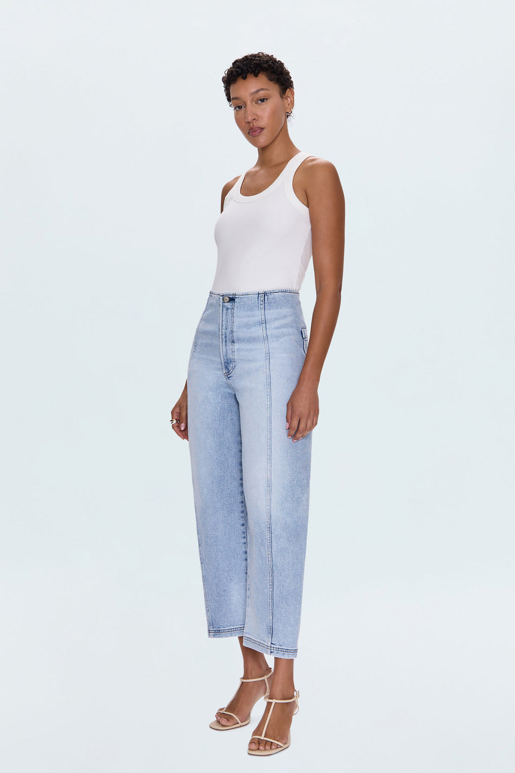 Pistola- Blair High Rise Seamed Barrel Jean- Pristine