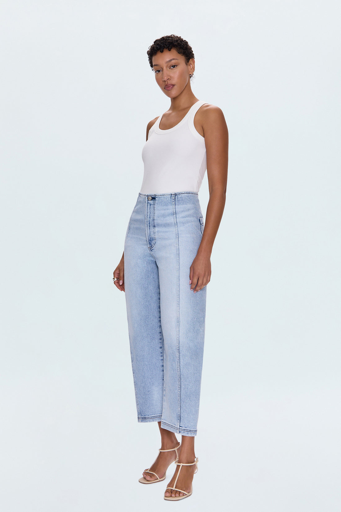 Pistola- Blair High Rise Seamed Barrel Jean- Pristine