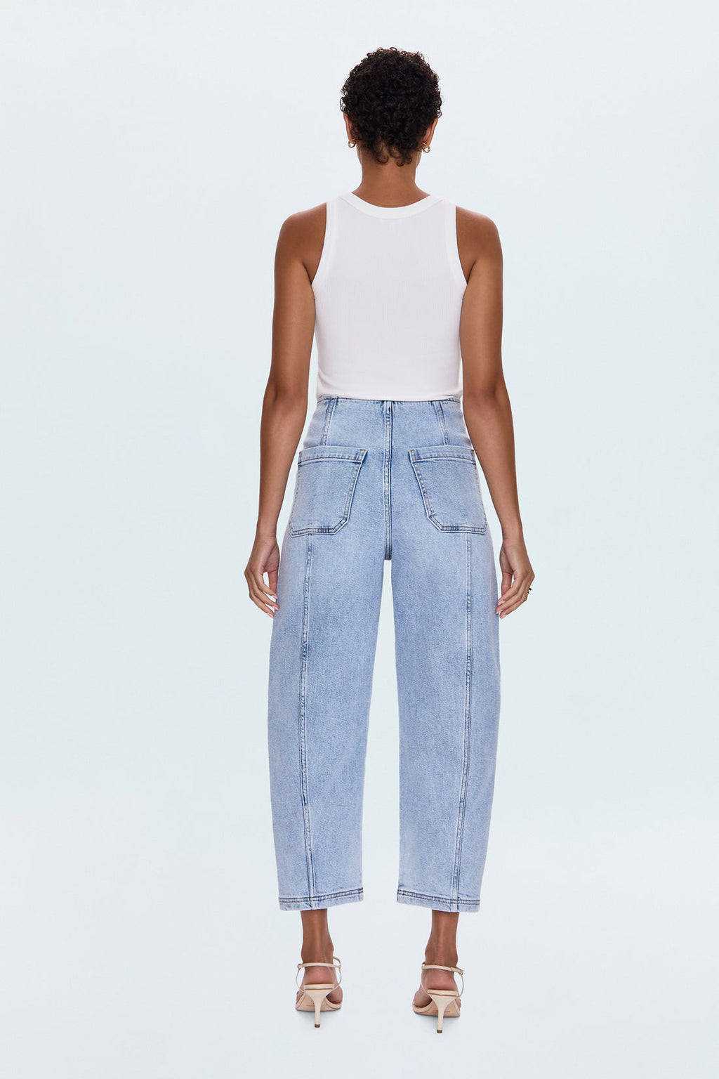 Pistola- Blair High Rise Seamed Barrel Jean- Pristine