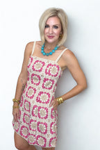 Berry Blossom Crochet Dress
