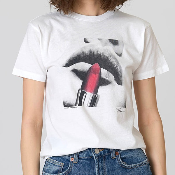 MY LIPS ARE SEALED MUSHIE TEE