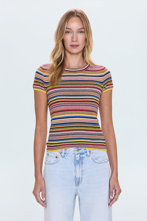 Pistola- SELENE SWEATER TEE - MULTI STRIPE
