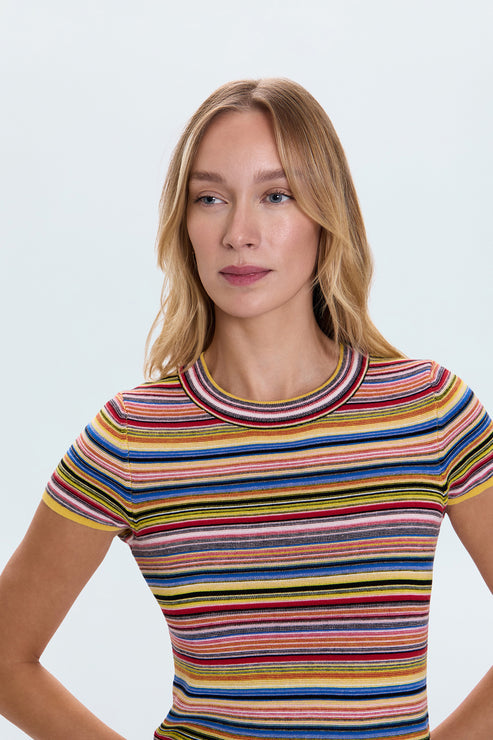 Pistola- SELENE SWEATER TEE - MULTI STRIPE