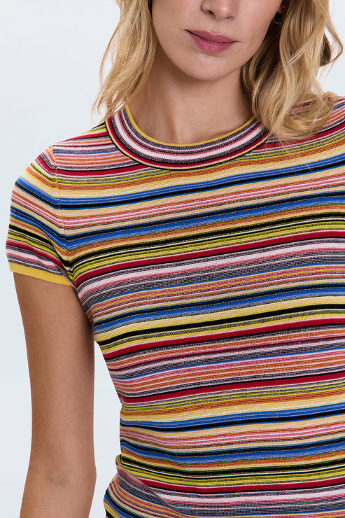 Pistola- SELENE SWEATER TEE - MULTI STRIPE