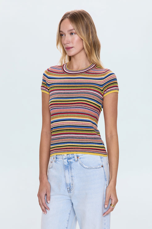 Pistola- SELENE SWEATER TEE - MULTI STRIPE