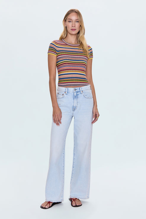 Pistola- SELENE SWEATER TEE - MULTI STRIPE