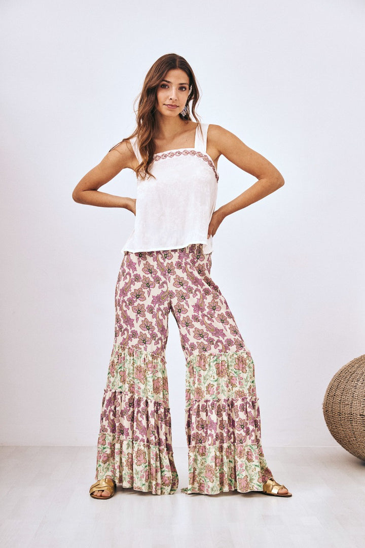 WHITE JACQUARD TOP