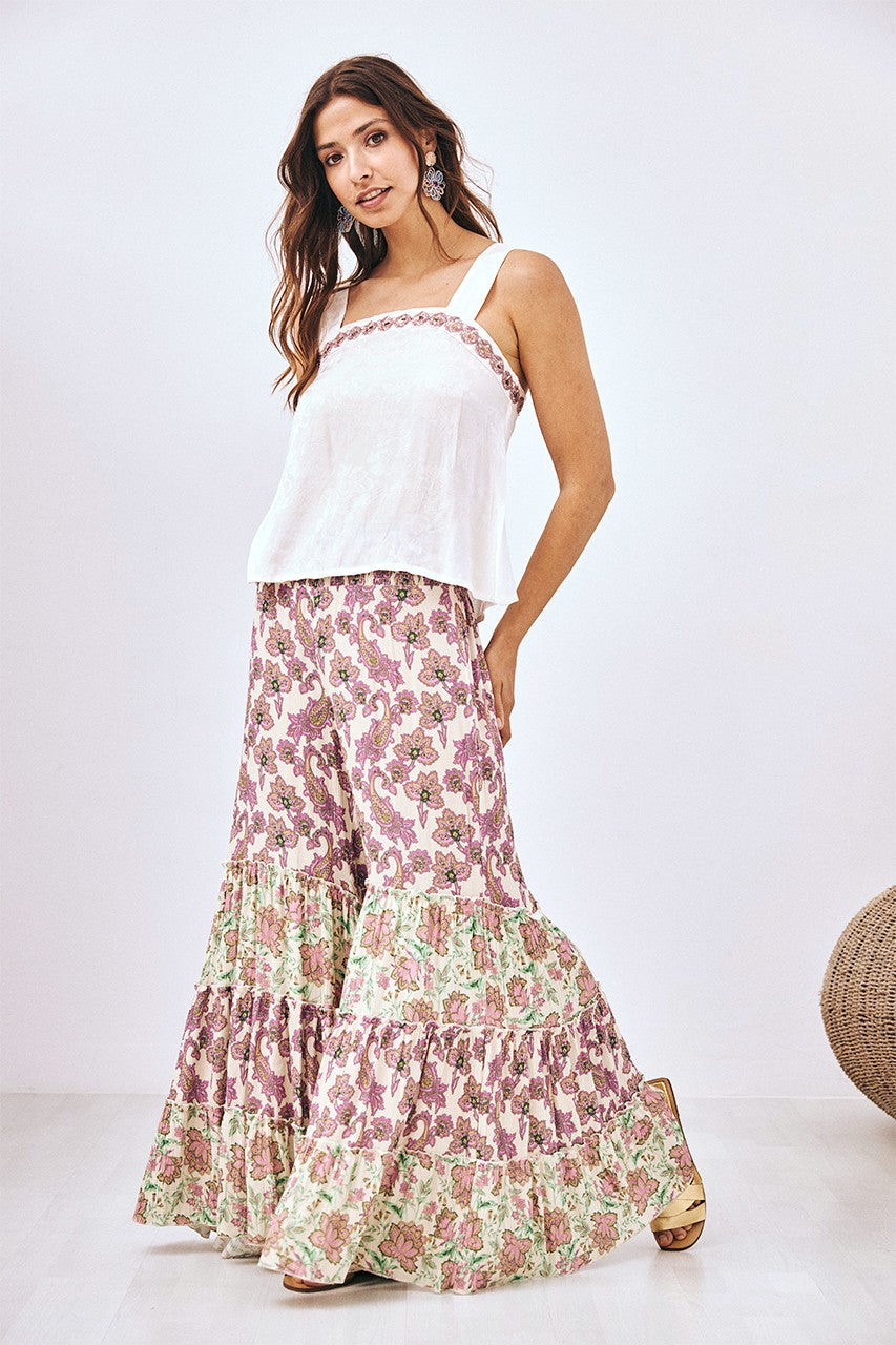 WHITE JACQUARD TOP
