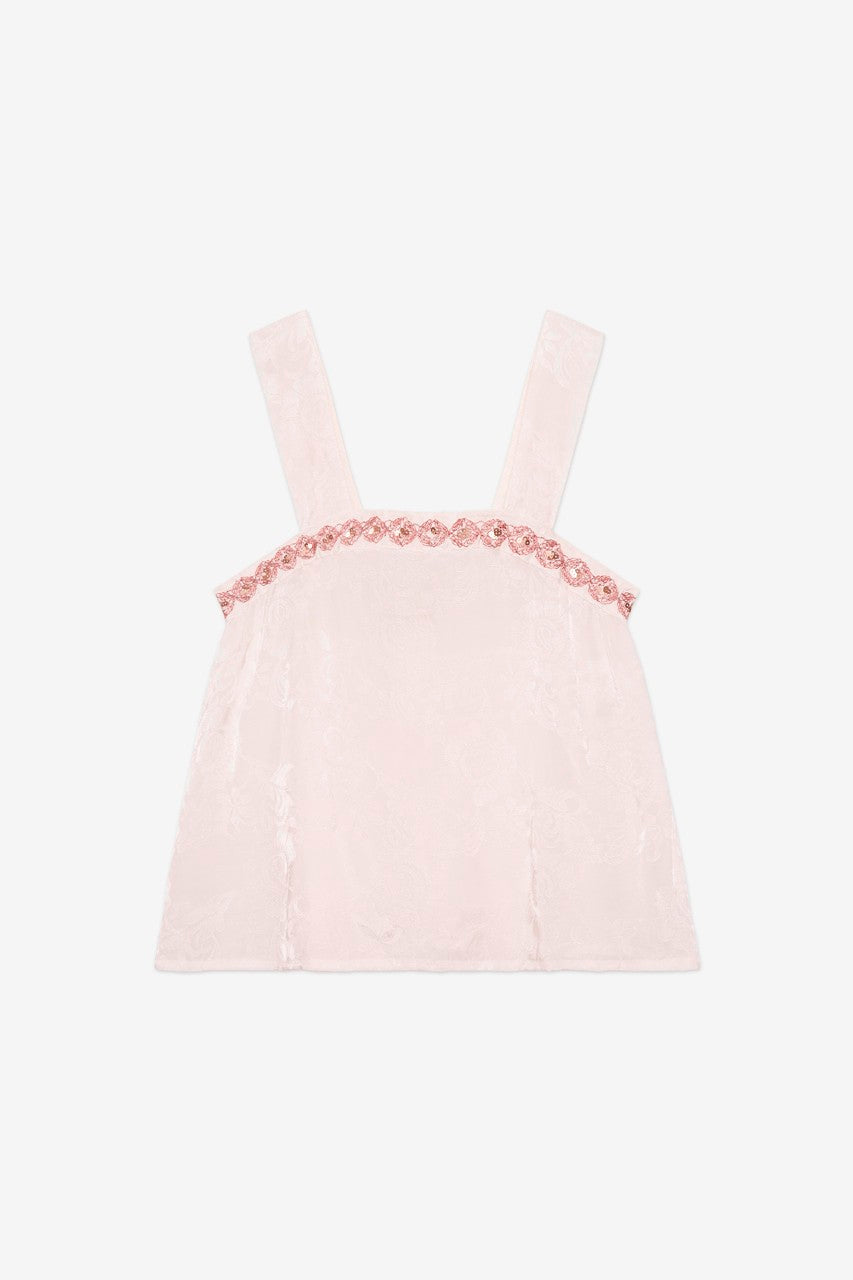 WHITE JACQUARD TOP