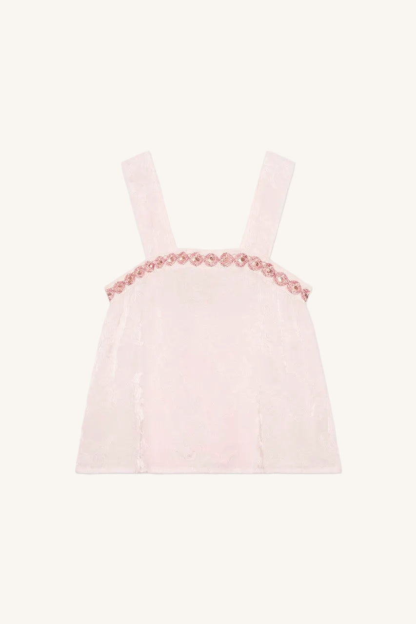 White Jacquard Top
