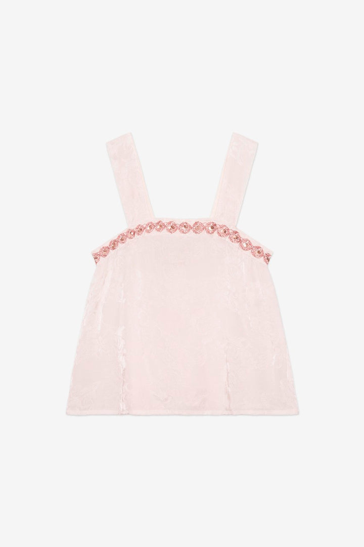 WHITE JACQUARD TOP