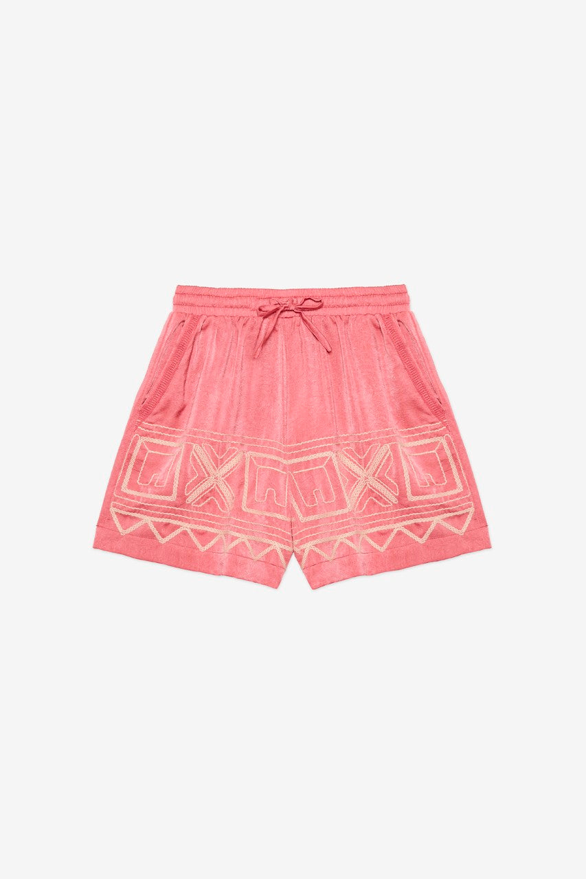 GEOMETRIC EMBROIDERED SHORTS
