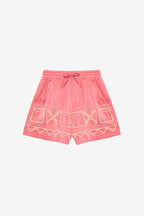 Geometric Embroidered Shorts