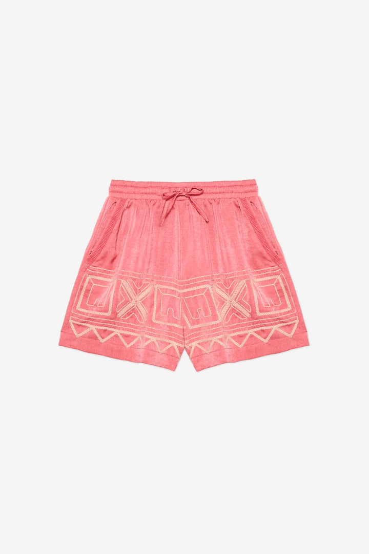 GEOMETRIC EMBROIDERED SHORTS