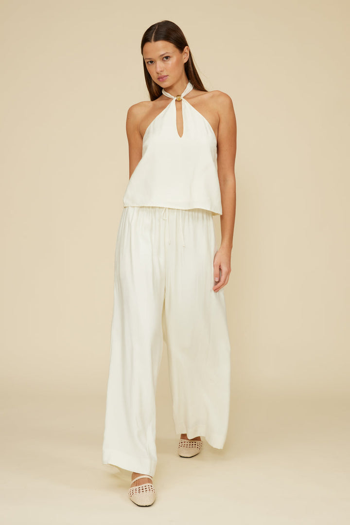 WILLA HALTER TOP - IVORY