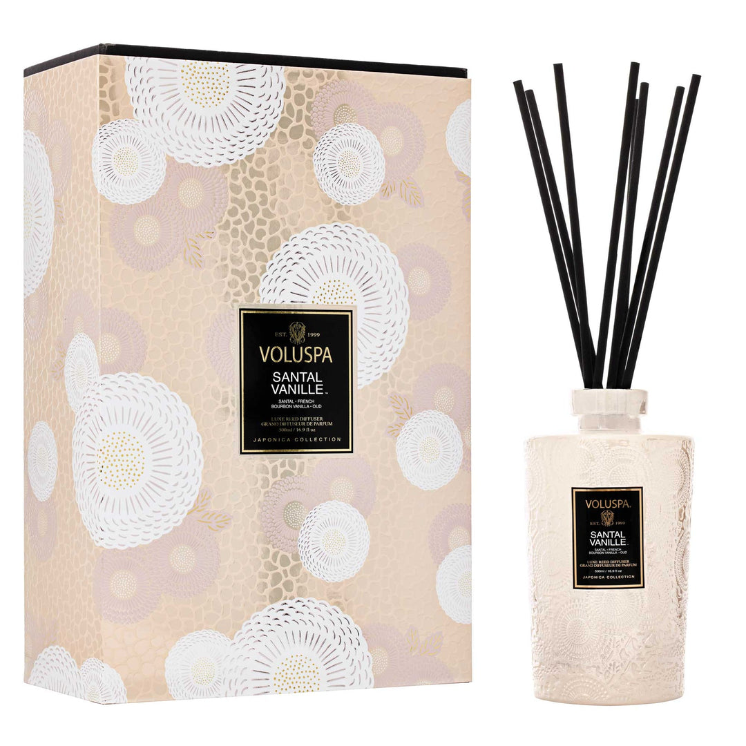 Voluspa- SANTAL VANILLE
LUXE REED DIFFUSER