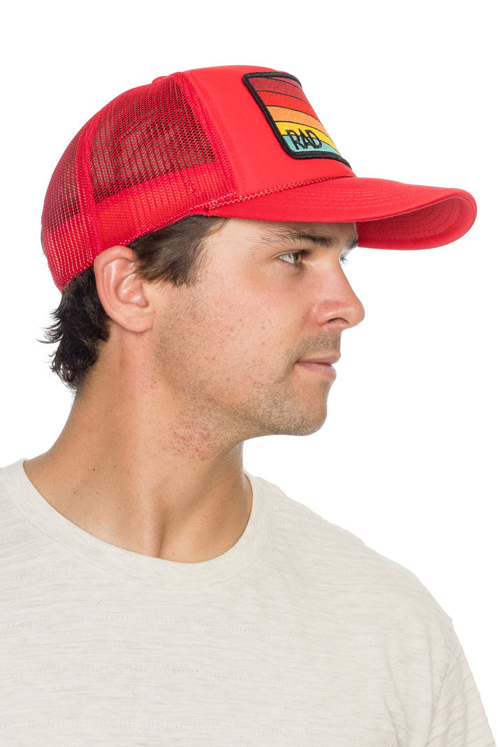 Rad Trucker Hat in Red