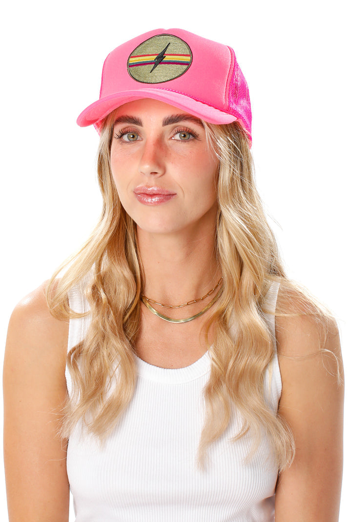 Electric Rainbow Trucker Hat
