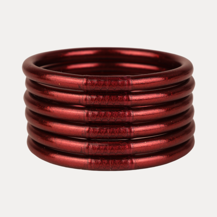 Budhagirl- MERLOT ALL WEATHER BANGLES® (AWB®) - SET OF 6
