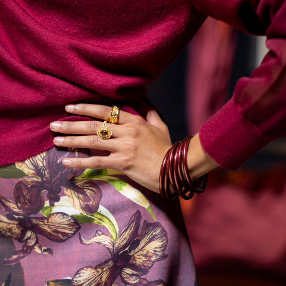 Budhagirl- MERLOT ALL WEATHER BANGLES® (AWB®) - SET OF 6