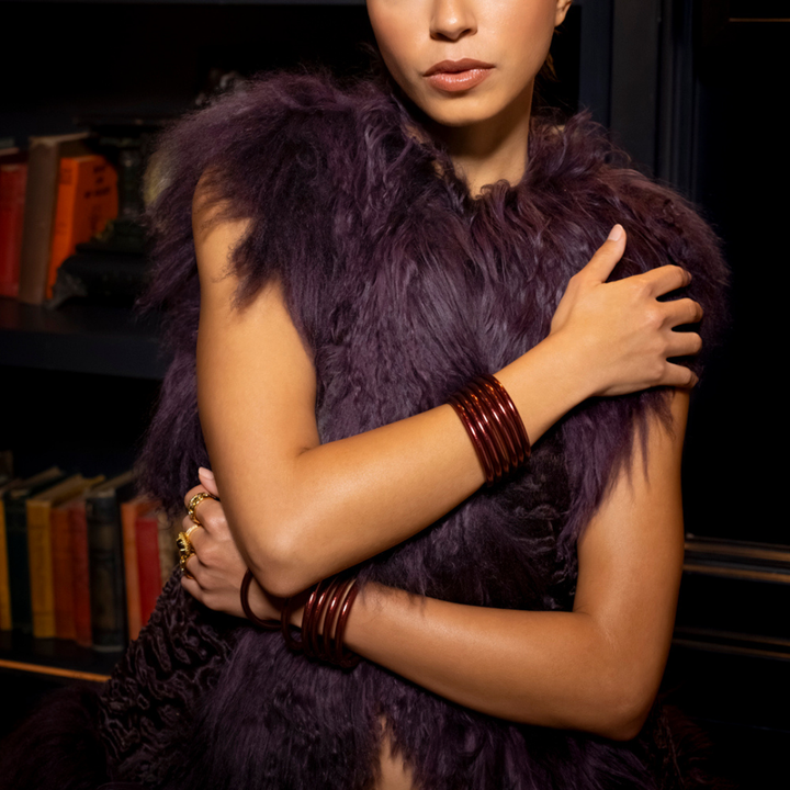 Budhagirl- MERLOT ALL WEATHER BANGLES® (AWB®) - SET OF 6
