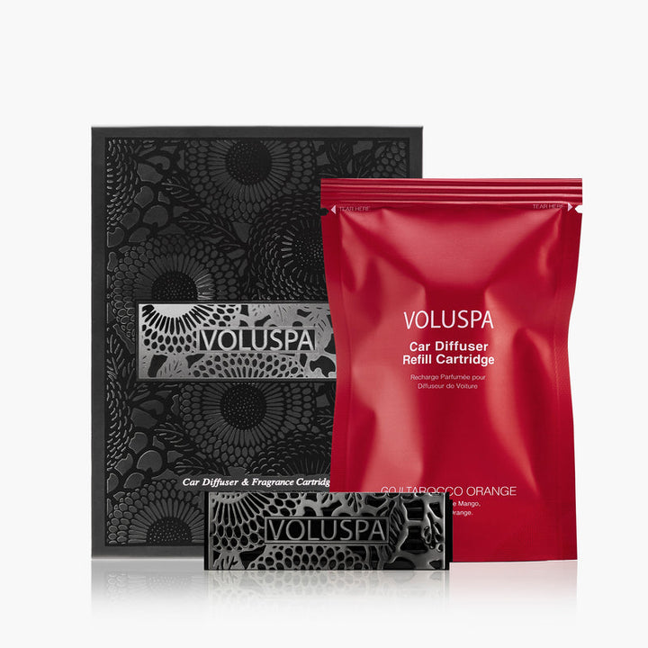 Voluspa- GOJI TAROCCO ORANGE Car Diffuser Starter Kit