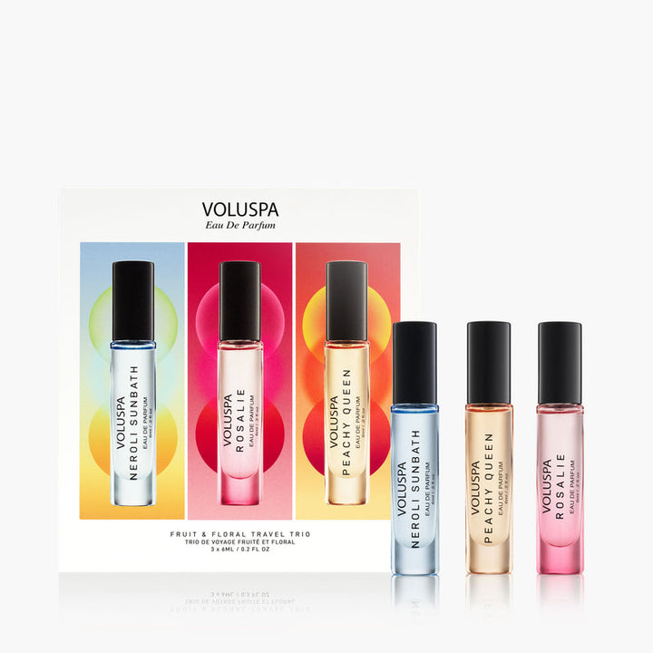 Voluspa- FRUIT & FLORAL TRAVEL TRIO Eau De Parfum Gift Set