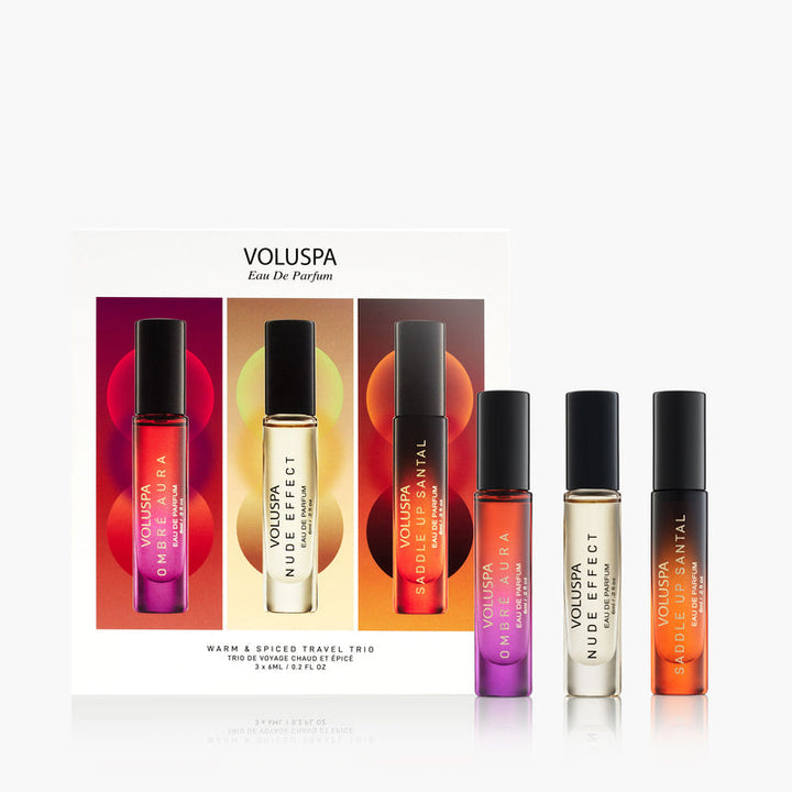 Voluspa- WARM & SPICED TRAVEL TRIO Eau De Parfum Gift Set