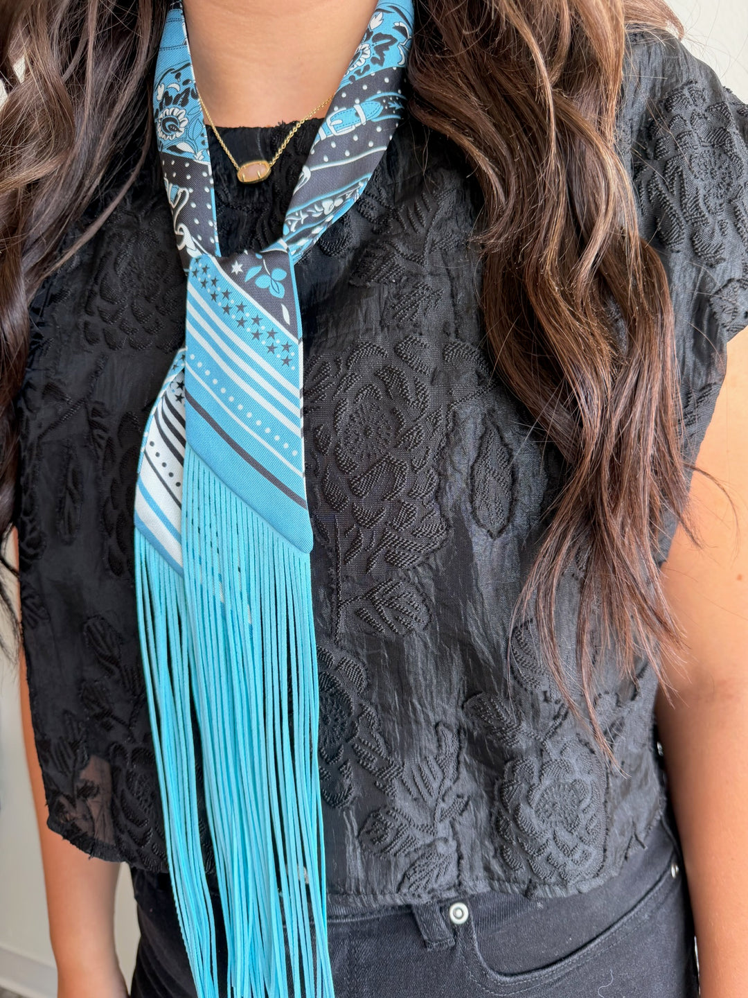 Blue Horizon Fringe Twilly