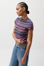 Pistola- Selene Sweater Tee- Egyptian Blue Stripe