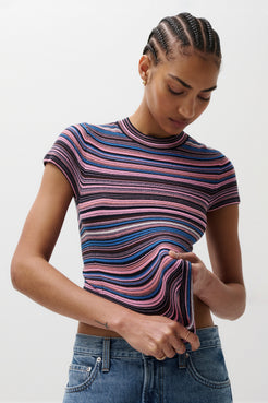 Pistola- SELENE SWEATER TEE - EGYPTIAN BLUE STRIPE