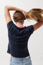 Pistola- Ryn Baby Tee- Navy Ship