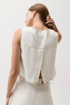 Pistola- RUE CROPPED SWING SHIRT - OFF WHITE