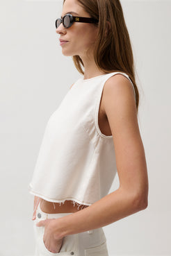 Pistola- RUE CROPPED SWING SHIRT - OFF WHITE