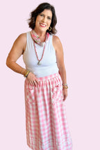 The Picnic Pink Gingham Skirt