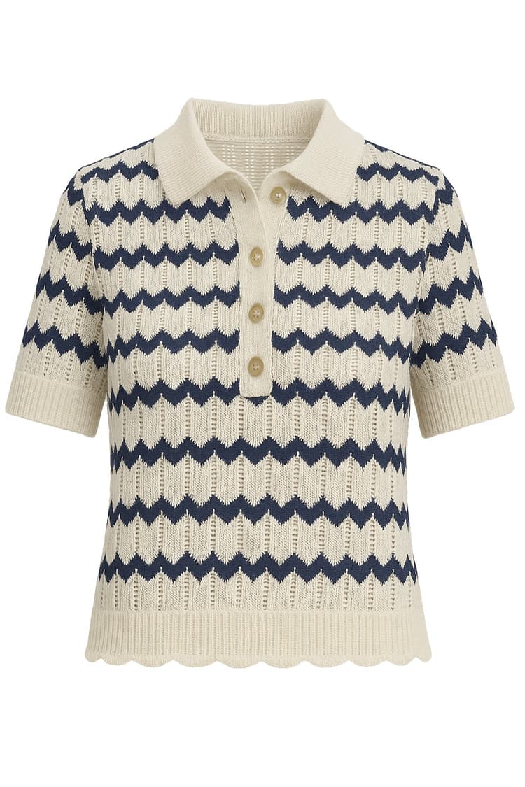 ARAMINTA TOP CREAM/BLACK IRIS