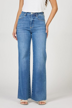 Dear John- Fiona Wide Leg Jean- Fog Sky