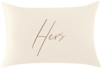 His & Hers Ivory Satin Pillowcase Set