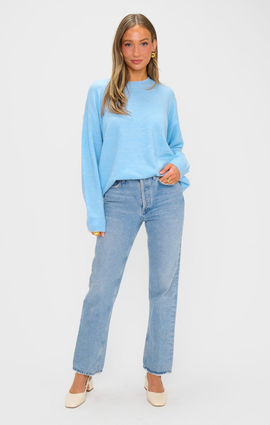 Show me your Mumu- Feel Good Sweater, Blue Me Away Knit