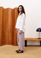 Riviera Stripe Pant- Wide Leg