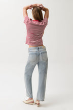 Pistola- Lexi Mid Rise Bowed Straight Jean - Bowie