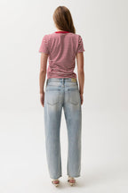 Pistola- Lexi Mid Rise Bowed Straight Jean - Bowie