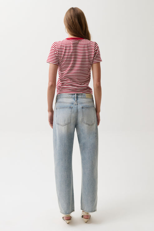 Pistola- Lexi Mid Rise Bowed Straight Jean - Bowie