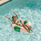 Funboy- Vintage Luxe Tube Float- Green & Pink