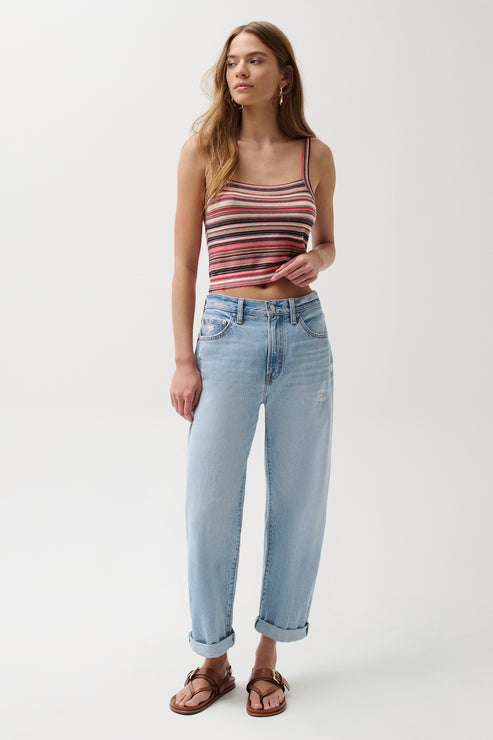 Pistola- DONNY ROLLED HEM BOYFRIEND JEAN - OLD BLUES