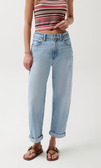 Pistola- Donny Rolled Hem Boyfriend Jean - Old Blues