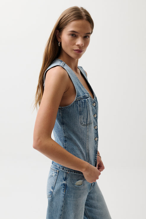 Pistola- GIA DENIM VEST - HAZY